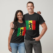 バドミントン選手セネガル国旗セネガル1 Tシャツ (ユニセックス)