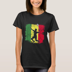バドミントン選手セネガル国旗セネガル Tシャツ