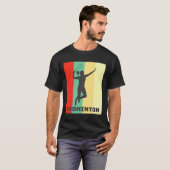 バドミントン選手バドミントン愛好家 Tシャツ (正面フル)