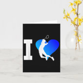 バドミントン選手メンズシャトルスカッシュ女性 カード (黄色い花)