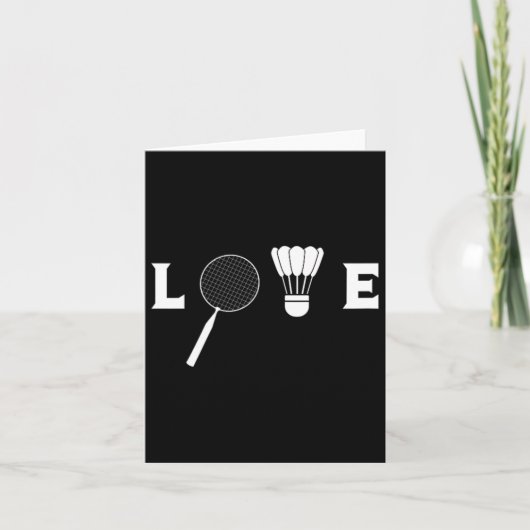 バドミントン選手ラケットスポーツシャトルバおもしろいドミ カード (正面)