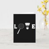 バドミントン選手ラケットスポーツシャトルバおもしろいドミ カード (黄色い花)