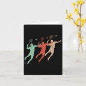 バドミントン選手レトロスマッシュシャトルヴィンテージバディ カード (黄色い花)