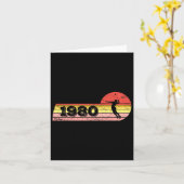 バドミントン選手生まれ1980誕生日ヴィンテージ女性 カード (黄色い花)