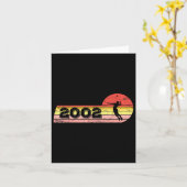 バドミントン選手生まれ2002誕生日ヴィンテージ女性 カード (黄色い花)