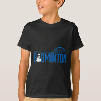 バドミントン選手男性のためのバドミントンバーディシャトル Tシャツ