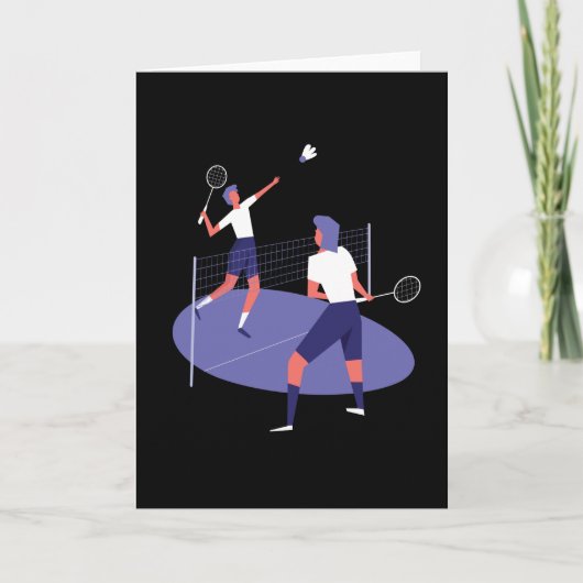 バドミントン選手 カード (正面)