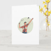 バドミントン選手 カード (黄色い花)