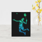 バドミントン選手 シャトル少年男子青年 カード (黄色い花)