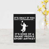 バドミントン頭が切れるピープルスポーツおもしろいバドミントンユーモア カード (黄色い花)