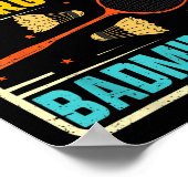 バドミントン10代の若者 – 怠惰でない節約エネルギー ポスター (角)