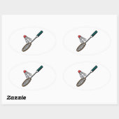 バドミントン4 楕円形シール (シート)