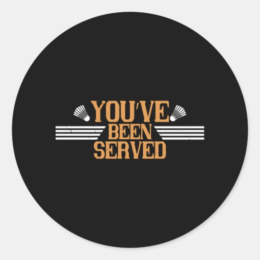 バドミントン – お召し上がりになった ラウンドシール (正面)