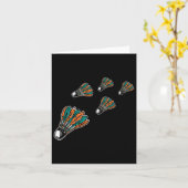 バドミントン カラフル シャトル バドミントン プレーヤー 私 カード (黄色い花)