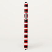 バドミントン ギフト、ラケットとシャトルコックのストライプ Case-Mate iPhoneケース (裏面/右)