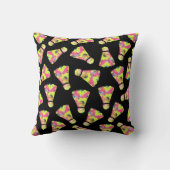 バドミントン・シャトルコックカラフルアートパターンギフト クッション (裏面)