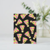 バドミントン・シャトルコックカラフルアートパターンギフト ポストカード (スタンド正面)