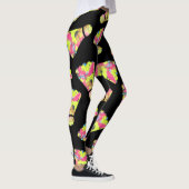 バドミントン・シャトルコックカラフルアートパターンギフト レギンス (右)