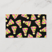 バドミントン・シャトルコックカラフルアートパターンギフト 名刺 (裏面)