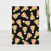 バドミントン・シャトルコックカラフルアートパターンギフト 箔グリーティングカード (裏面)