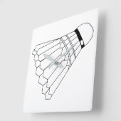 バドミントン シャトルコック スクエア壁時計 (傾斜)