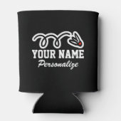 バドミントン・シャトルコックdinkショットカスタムスポーツ 缶クーラー (裏面)