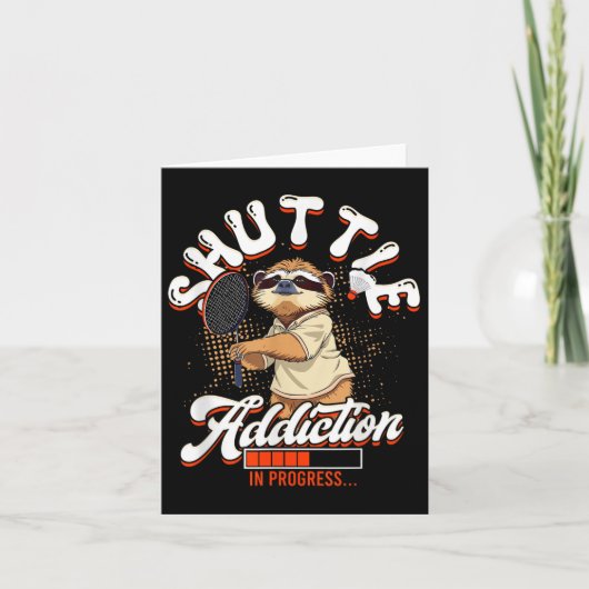 バドミントン・シャトル中毒が進行中 カード (正面)