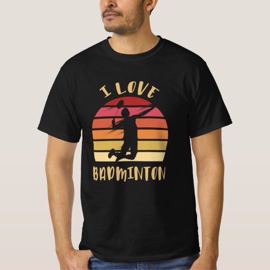 バドミントン ジャンプスマッシュ大好き Tシャツ (正面)