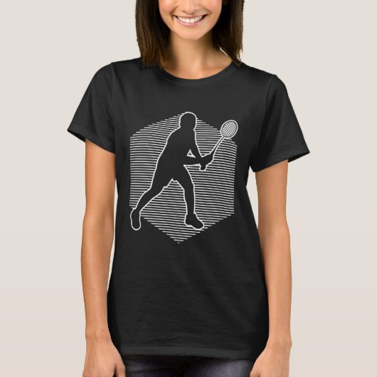 バドミントン スカッシュ 女性 シャトル 男 Tシャツ (正面)