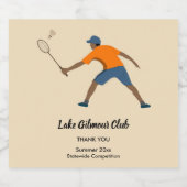 バドミントン スパークリングワインラベル (シングルラベル)