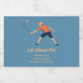 バドミントン スパークリングワインラベル (シングルラベル)