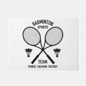 バドミントン スポーツ チーム ドアマット (正面)