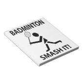 バドミントン・スマッシュItスポーツ選手コーチBadminton ノートパッド (アングル)