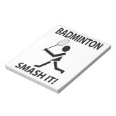 バドミントン・スマッシュItスポーツ選手コーチBadminton ノートパッド (回転)