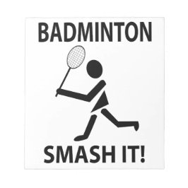 バドミントン・スマッシュItスポーツ選手コーチBadminton ノートパッド