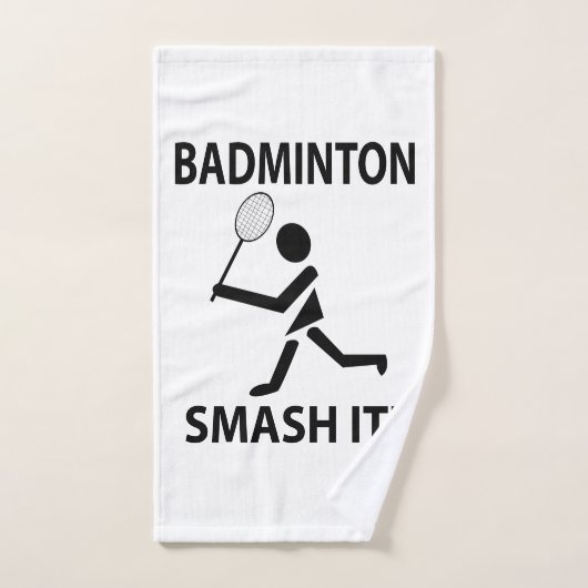 バドミントン・スマッシュItスポーツ選手コーチBadminton ハンドタオル (ハンドタオル)
