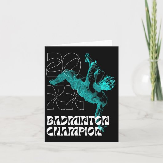 バドミントン・チャンピオンラケットシャトルトーナメントワイン カード (正面)