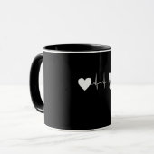 バドミントン – バドミントンボールハートビート マグカップ (正面左)