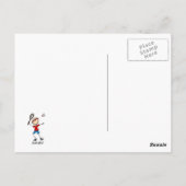 バドミントン プレイヤー Tシャツ&ギフト ポストカード (裏面)