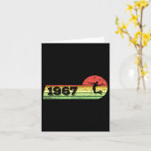 バドミントン – プレーヤーヴィンテージ1967誕生日シャトルバッド カード (黄色い花)