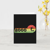 バドミントン – プレーヤーヴィンテージ2000誕生日シャトルバッド カード (黄色い花)