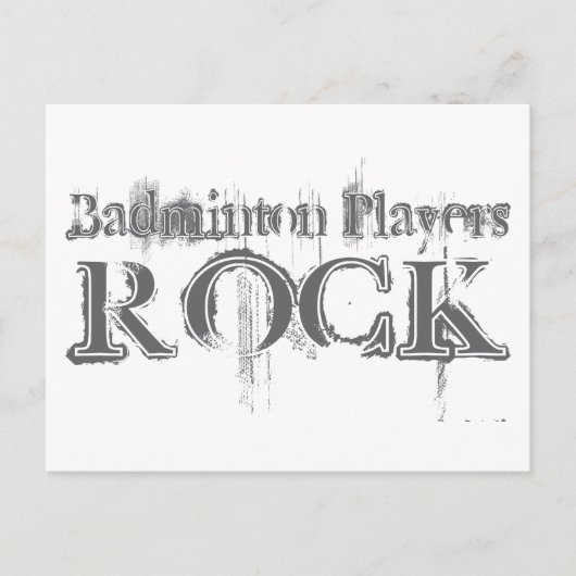 バドミントン プレーヤー最高！ ポストカード (正面)