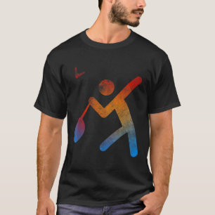 バドミントン プレーヤー チャンピオン Tシャツ プレゼント ラケット