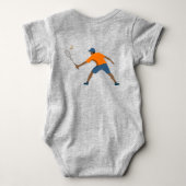 バドミントン ベビーボディスーツ (裏面)