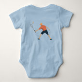 バドミントン ベビーボディスーツ (裏面)