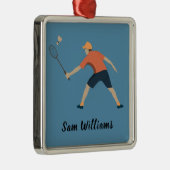 バドミントン メタルオーナメント (右)