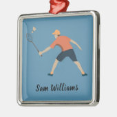 バドミントン メタルオーナメント (左)