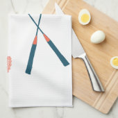 バドミントン・ラケット&バーディ・キッチンタオル キッチンタオル (四つ折り)