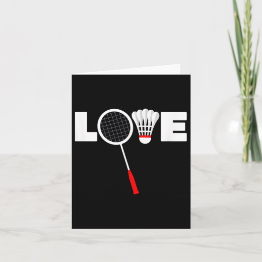 バドミントン - ラブ カード (正面)