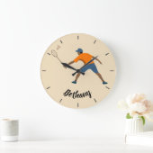 バドミントン ラージ壁時計 (ホーム)